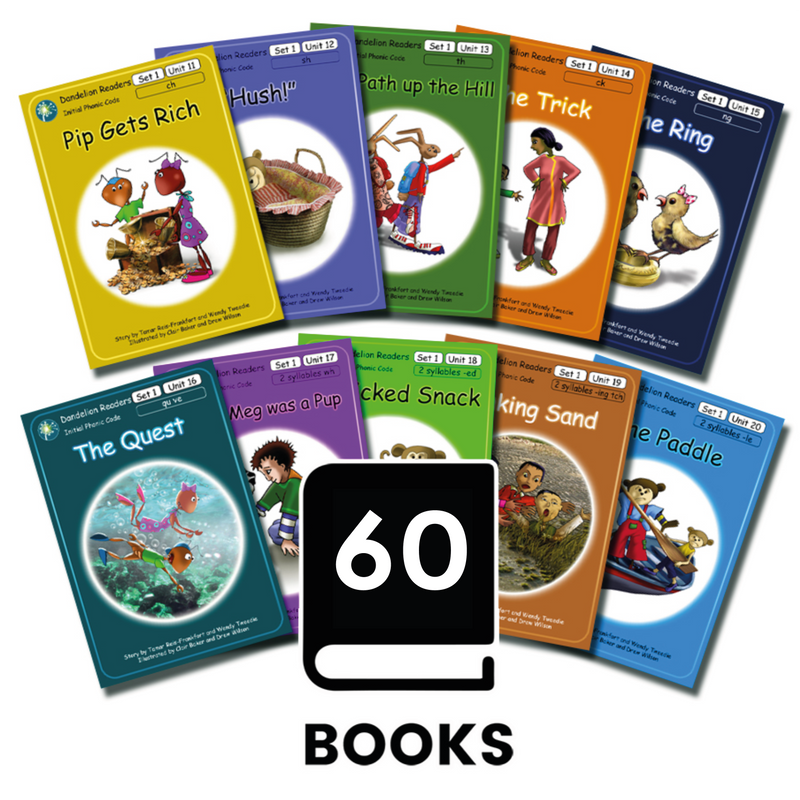 Dandelion Readers, Set 1 Units 11–20  - (6 x Sets, 60 Books)