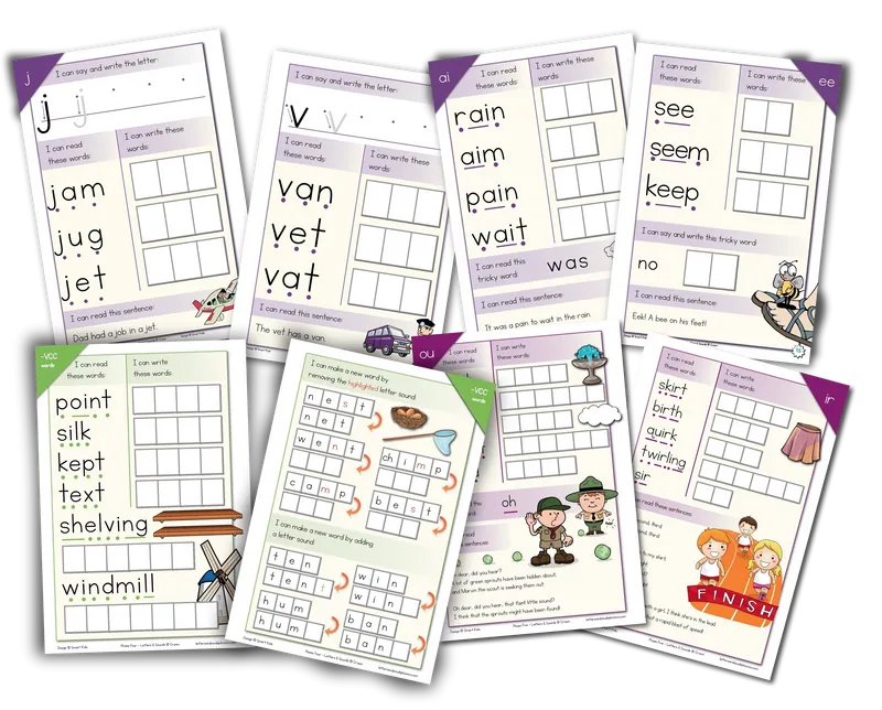 Letters and Sounds book & worksheet subscription