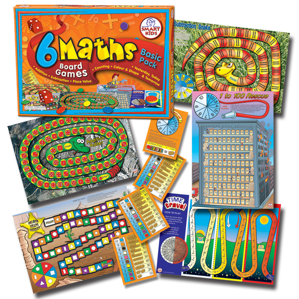 6 Maths Board Games - Basic