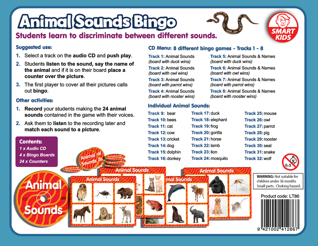 Animal Sounds Bingo – Smart Kids NZ